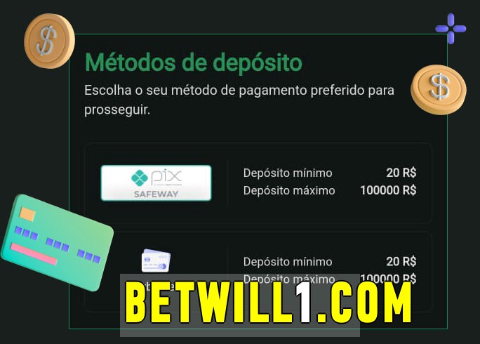 O cassino betwill bet oferece uma grande variedade de métodos de pagamento