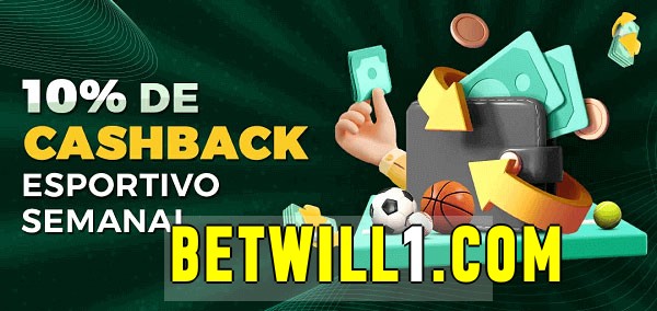 10% de bônus de cashback na betwill 