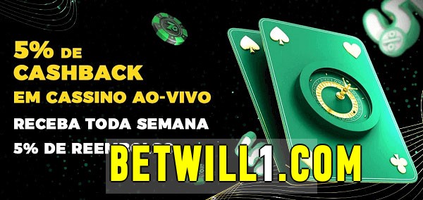Promoções do cassino ao Vivo betwill 